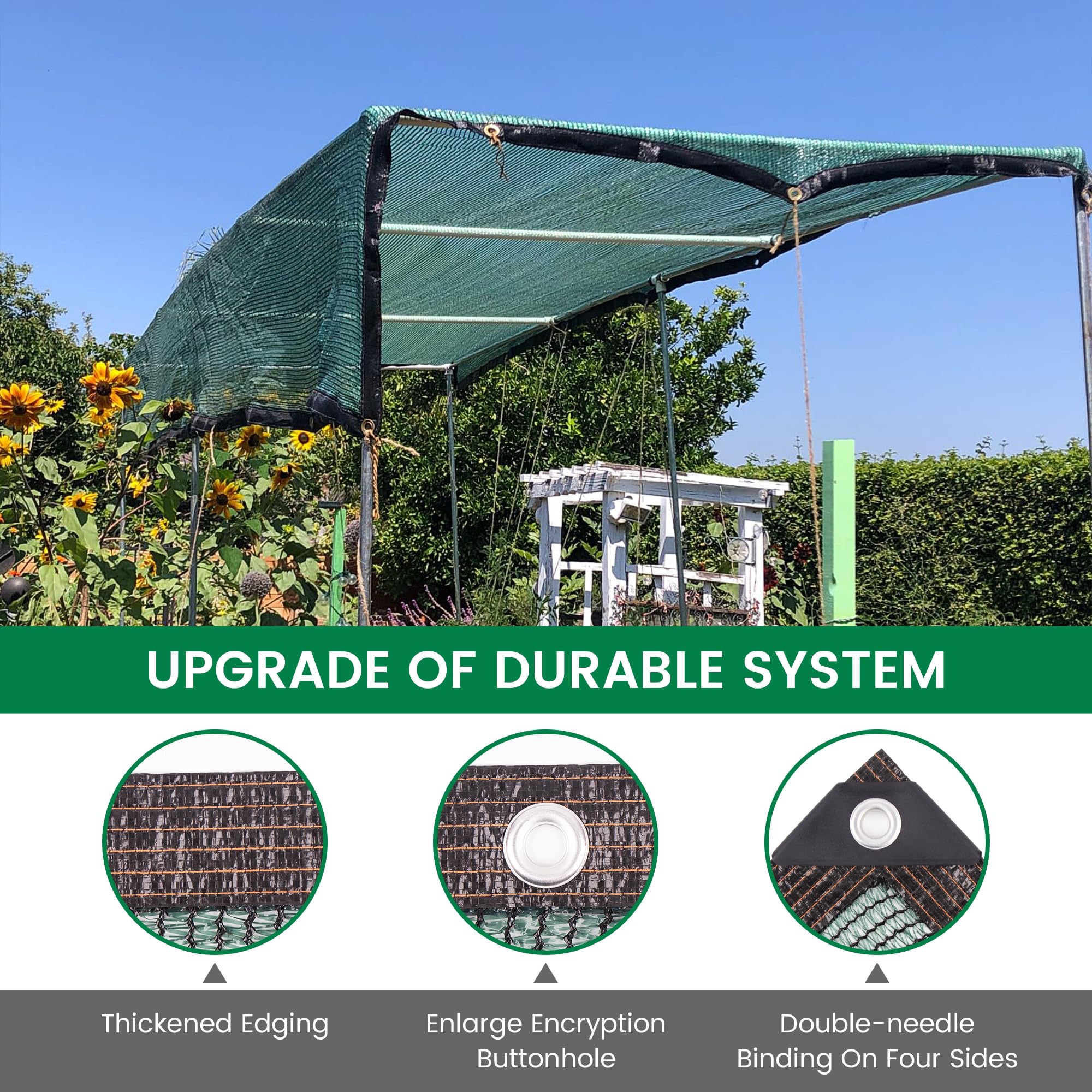 Xlimin shade cloth providing shade for plants