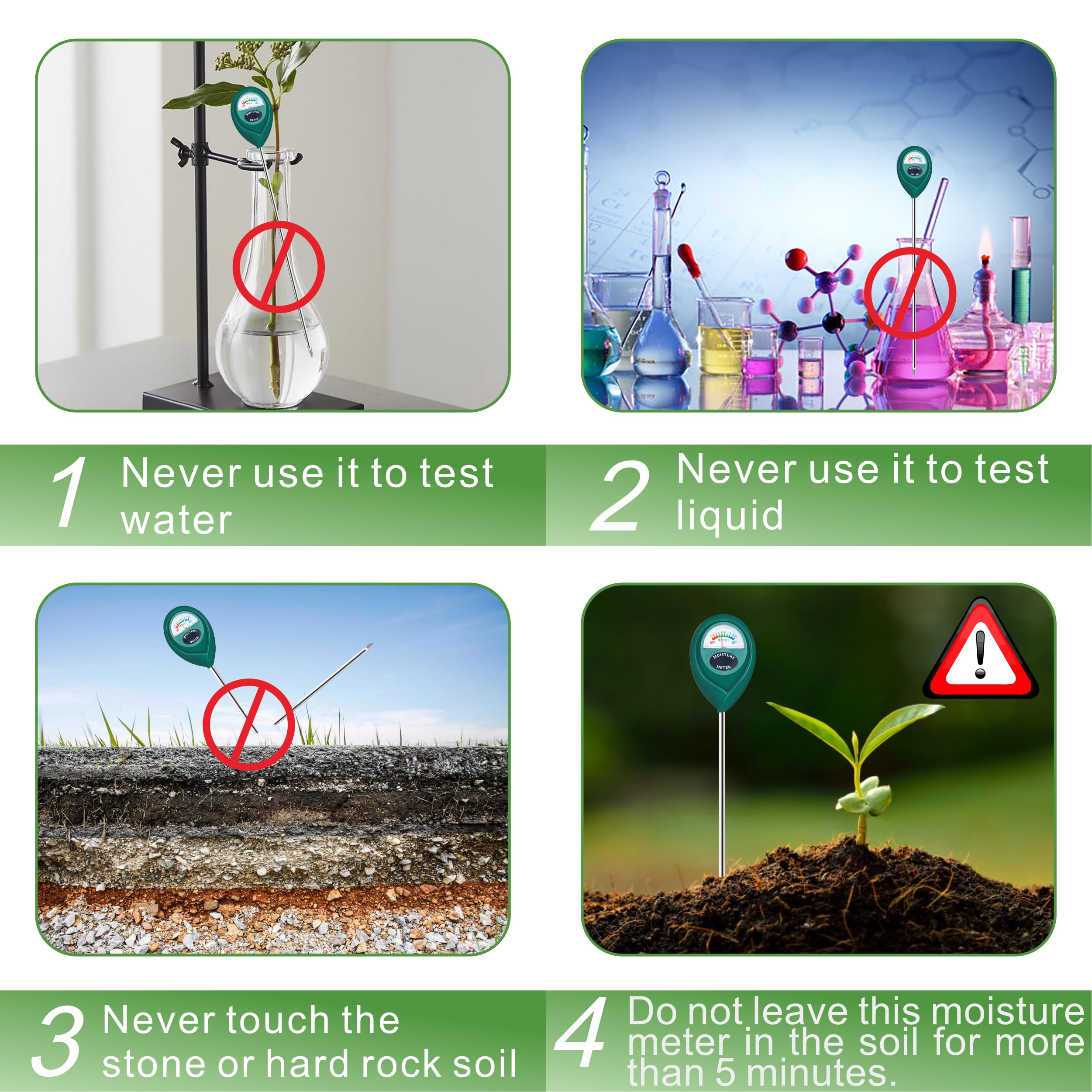 XLUX Soil Moisture Meter packaging on display