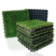 XLX TURF Artificial Grass Tile 12"x12" Green front view