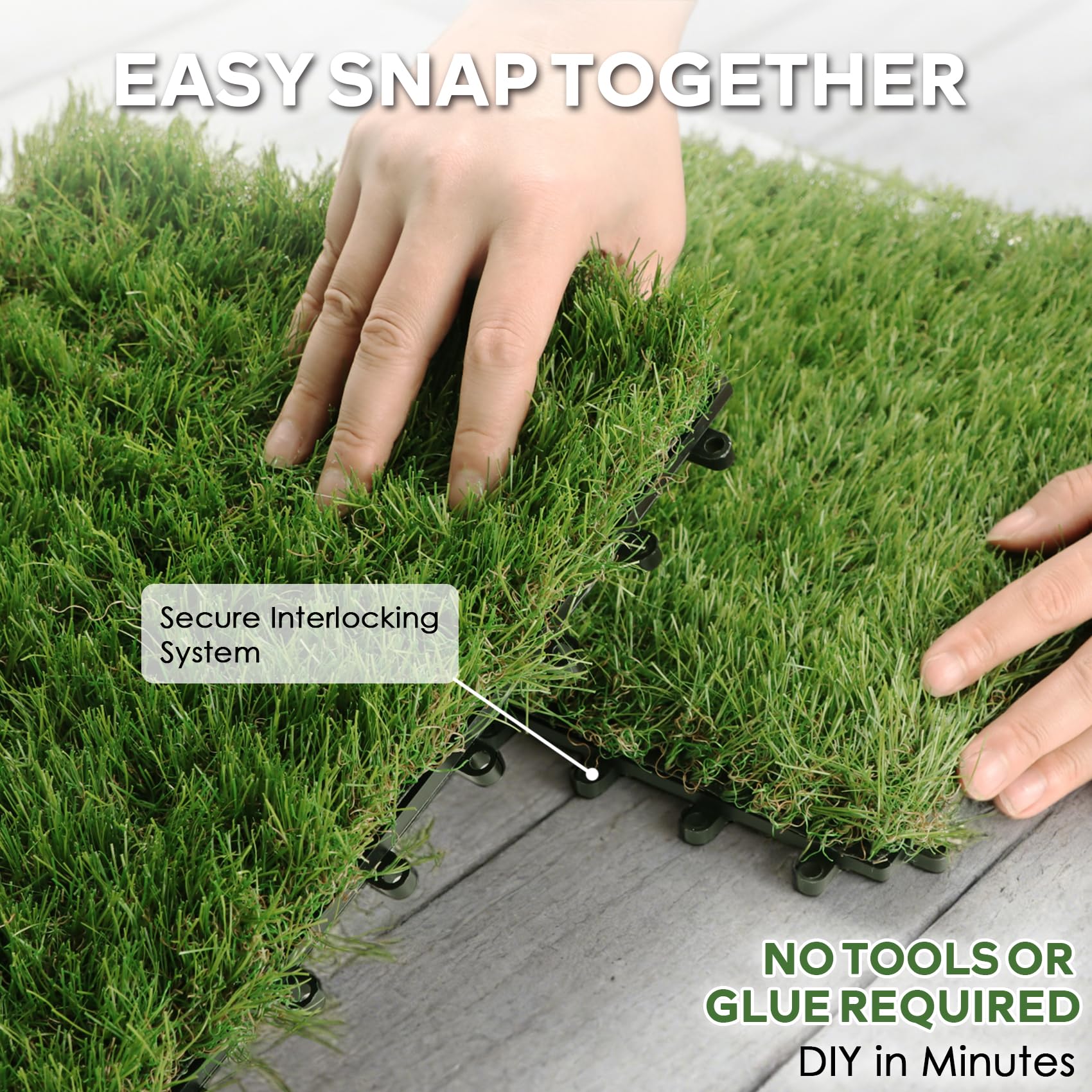 XLX TURF Artificial Grass Tile installation process