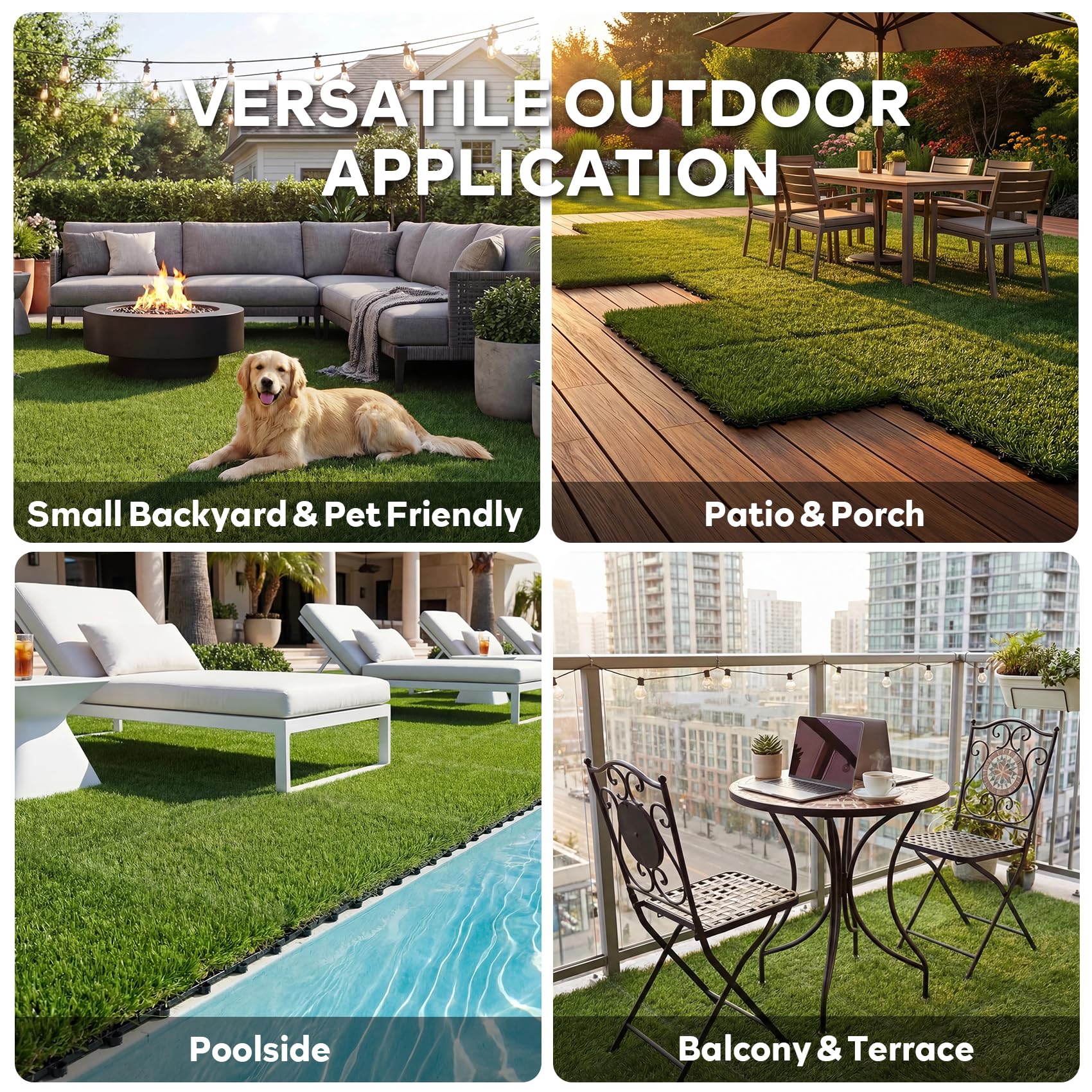 XLX TURF Artificial Grass Tile used as dog potty pad