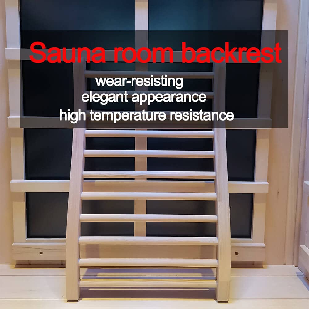 Xmatch Sauna Backrest close-up of natural wood finish