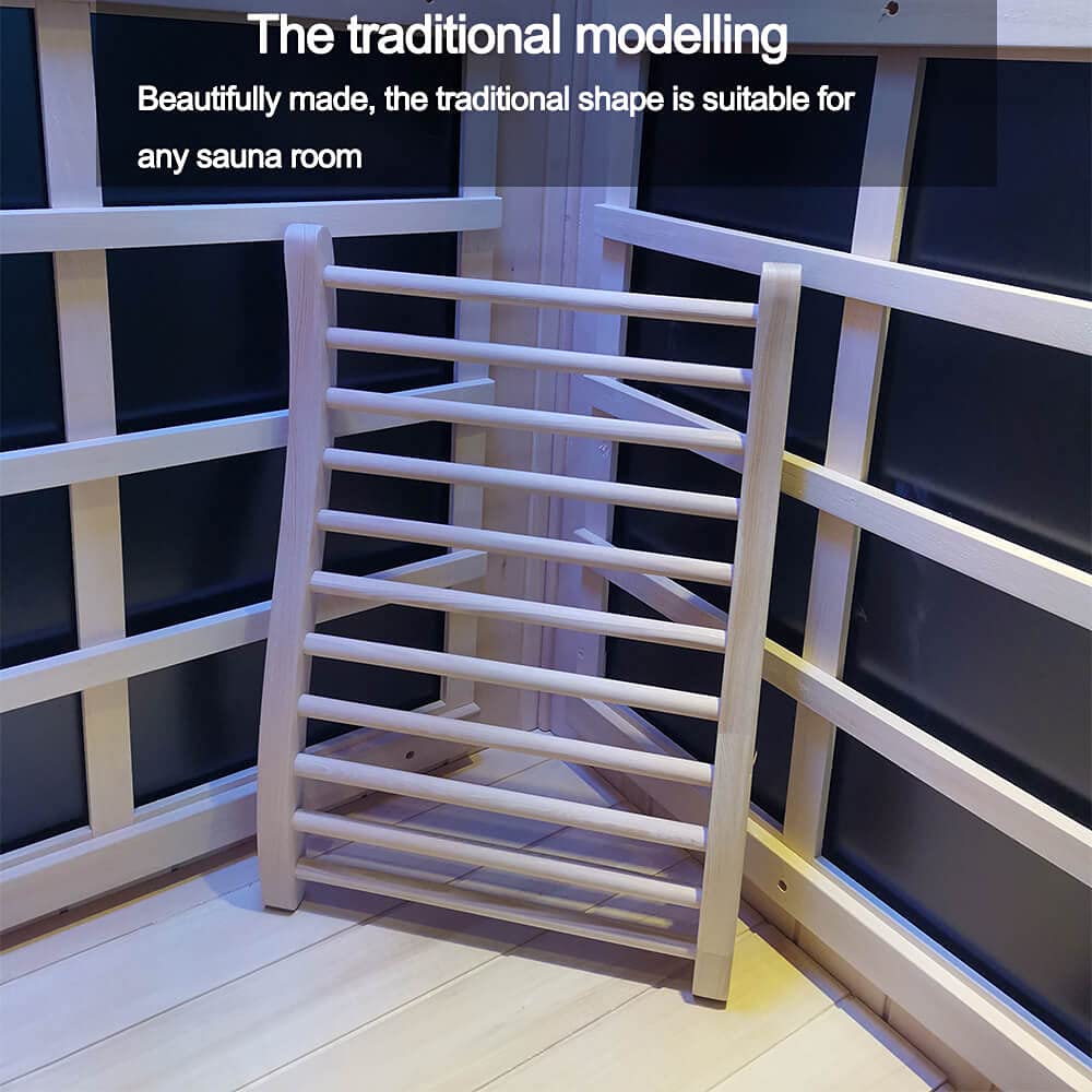 Xmatch Sauna Backrest ergonomic design demonstration