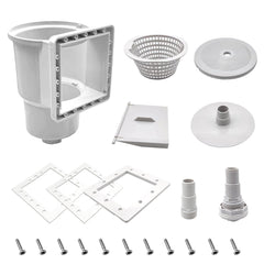 Xmnbl Above Ground Pool Skimmer front view with accessories