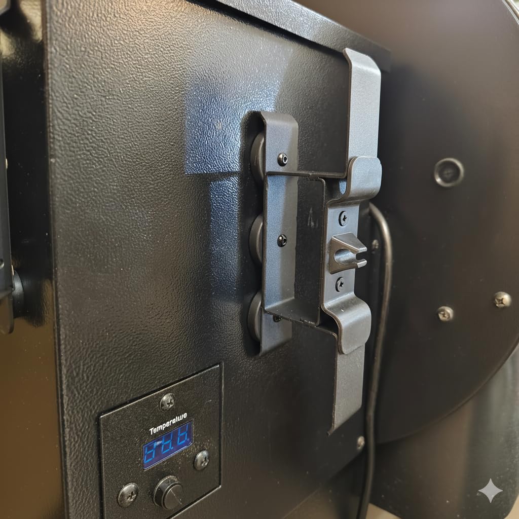 XOIEPZE Magnetic Power Cord Organizer attached to Pit Boss