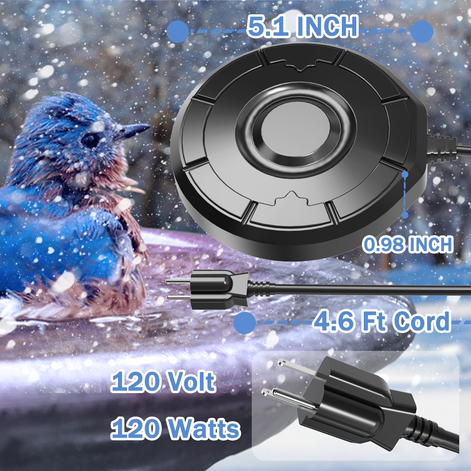 XpenGeny Bird Bath Heater showing waterproof paint finish