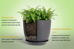 XQSHPDM 8 Inch plant pot with succulent indoors