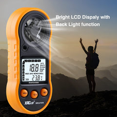 XRCLIF Digital Anemometer back view with battery compartment