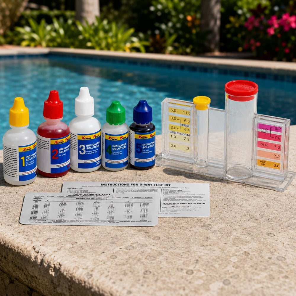 XtremepowerUS 5-Way Test Kit with test block and colour chips