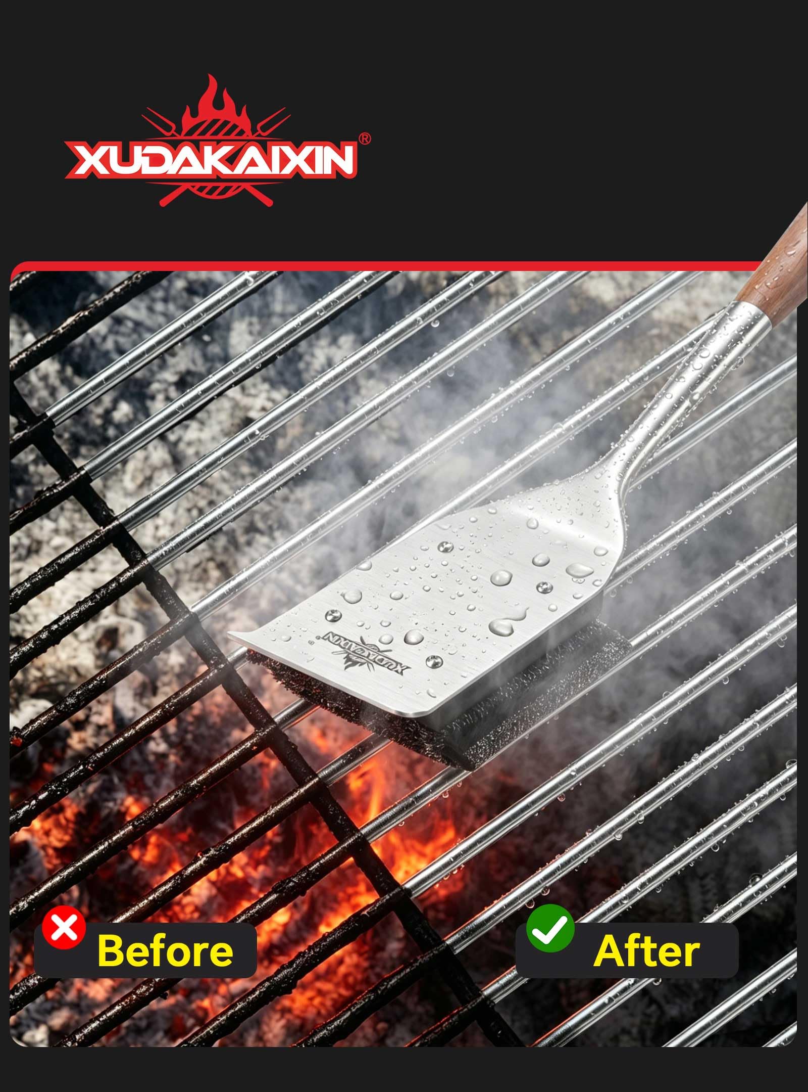 XUDAKAIXIN Grill Brush with steam activated cleaning