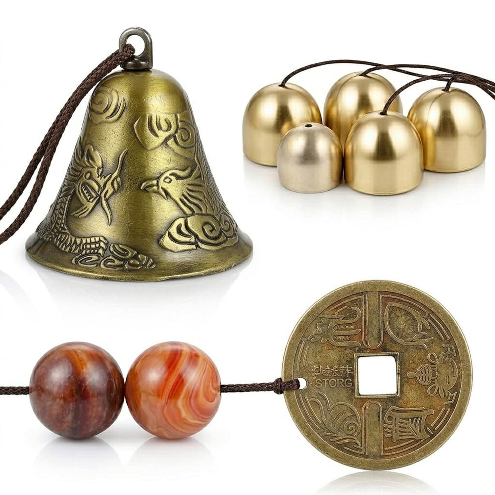 XUJIQI Lucky Wind Chimes in a patio setting