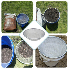 XULIFU 2PCS Soil Sifter 1/8 inch mesh for fine dirt
