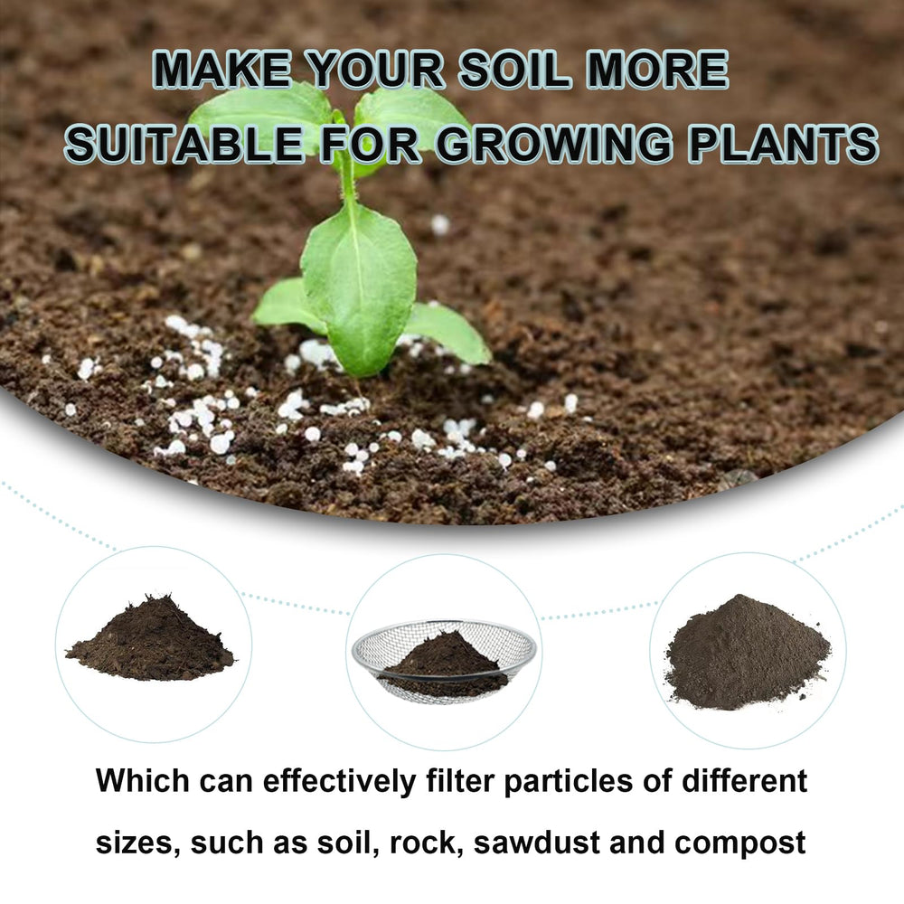 XULIFU Soil Sifter dimensions 11.8in x 11.8in x 3.14in