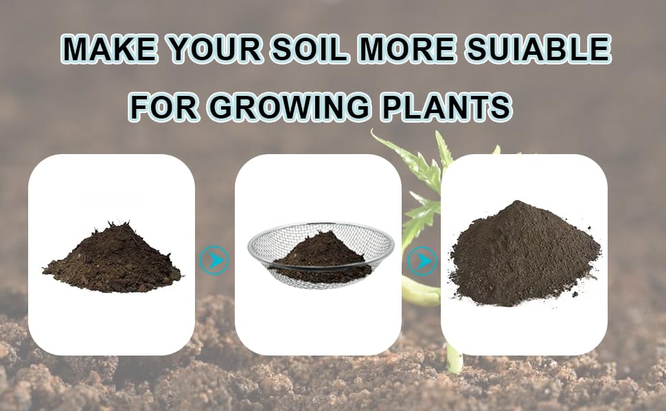 XULIFU Soil Sifter Set with all three sizes displayed