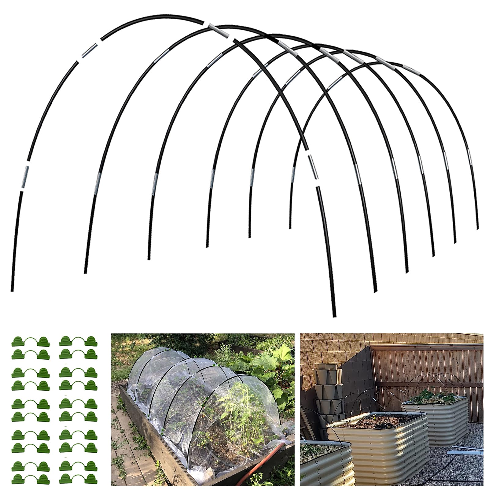Xuwzenkl 7FT garden hoops grow tunnel front view