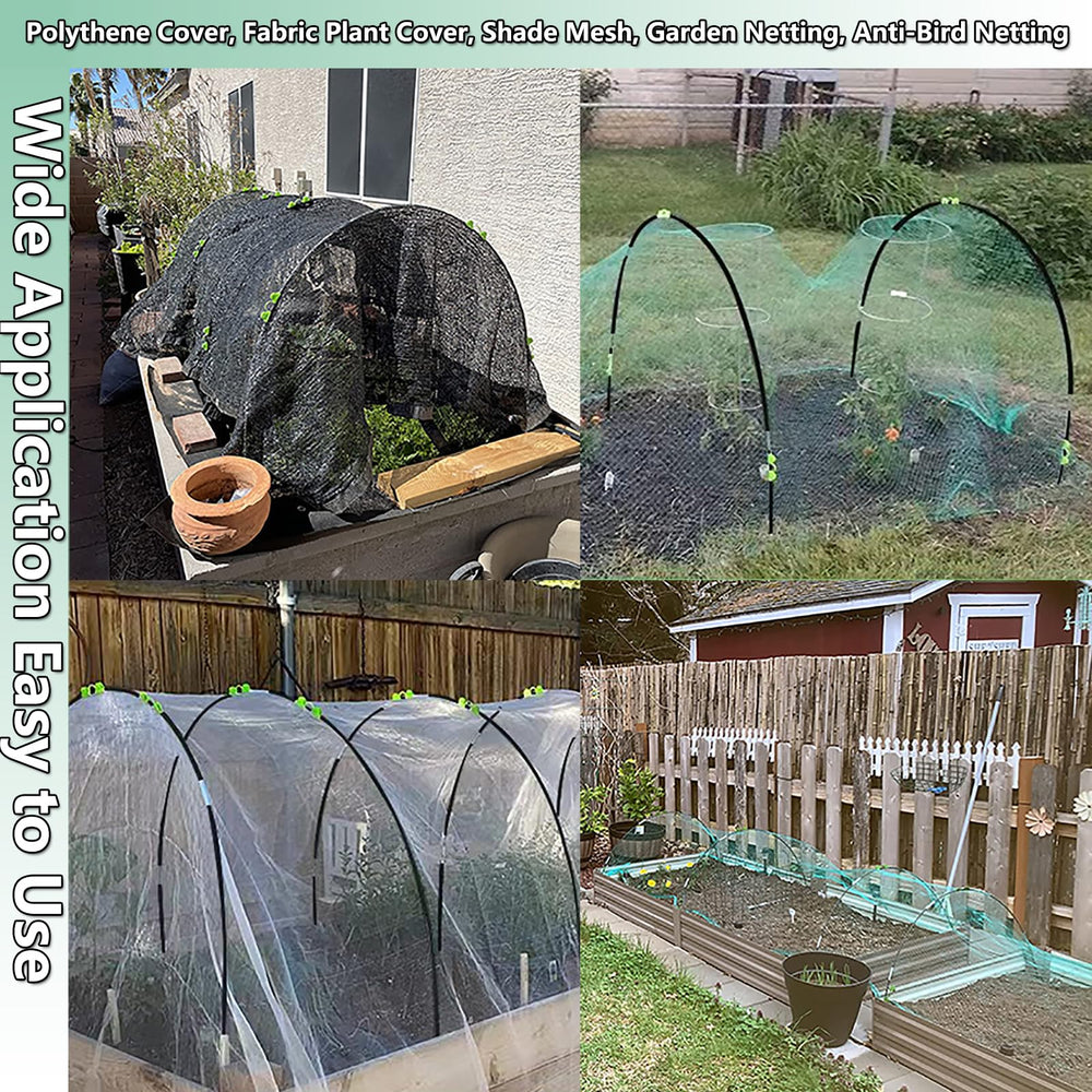 Xuwzenkl garden hoops in use with plant covers