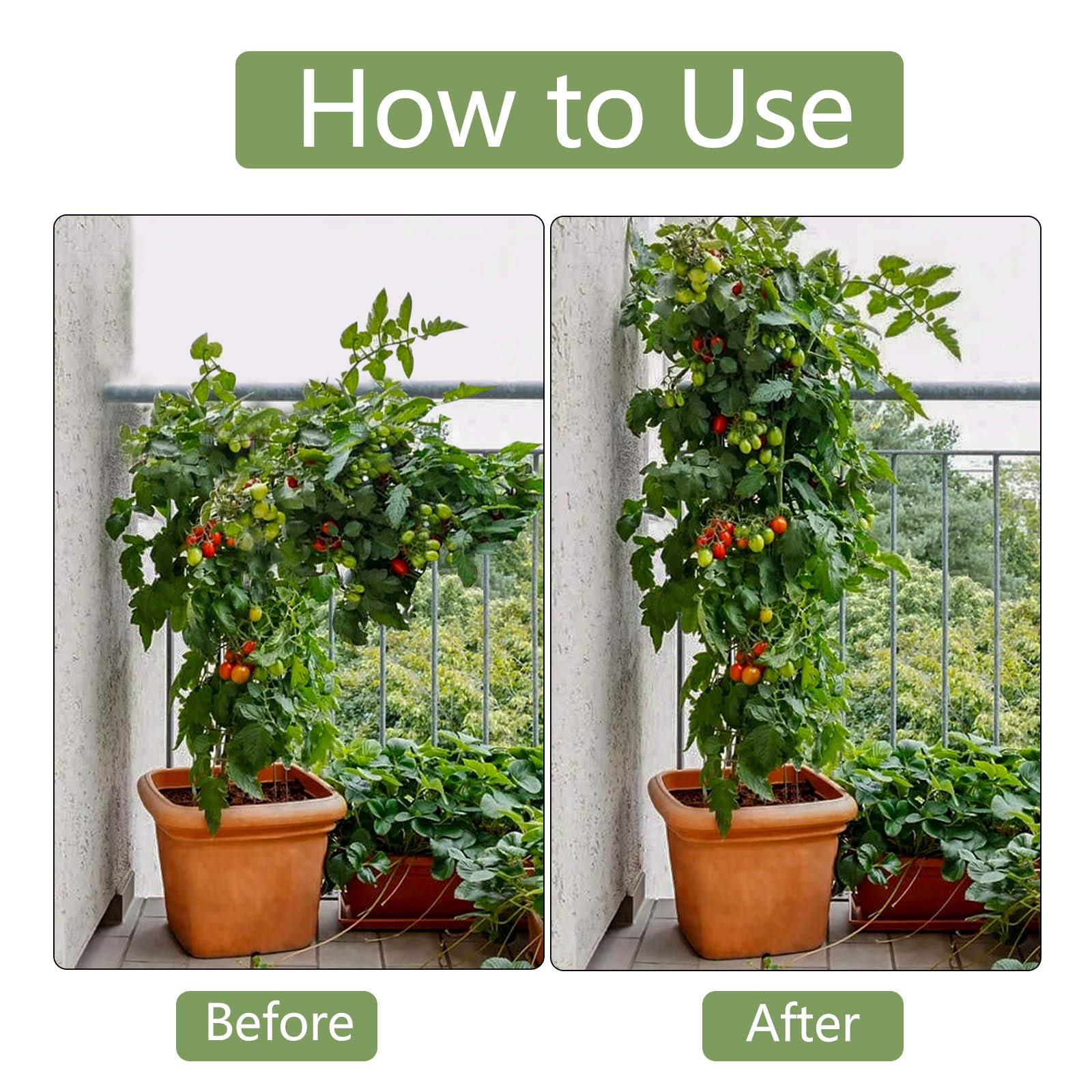 Xuwzenkl Garden Plant Stakes green plastic coating