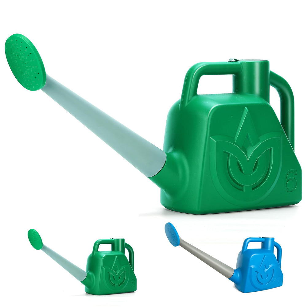 XXXFLOWER 1.5 Gallon Green Watering Can front view