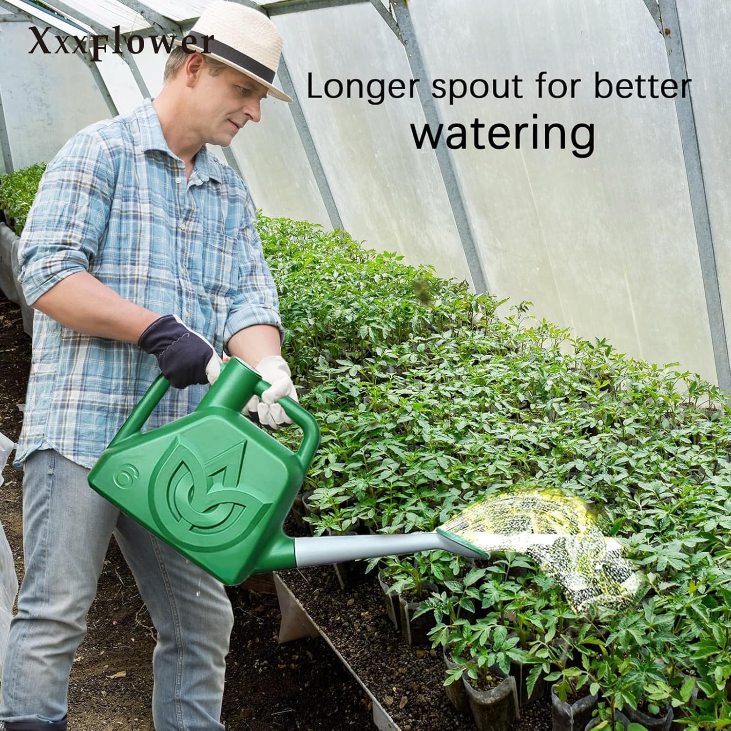 XXXFLOWER Watering Can showcasing different watering modes