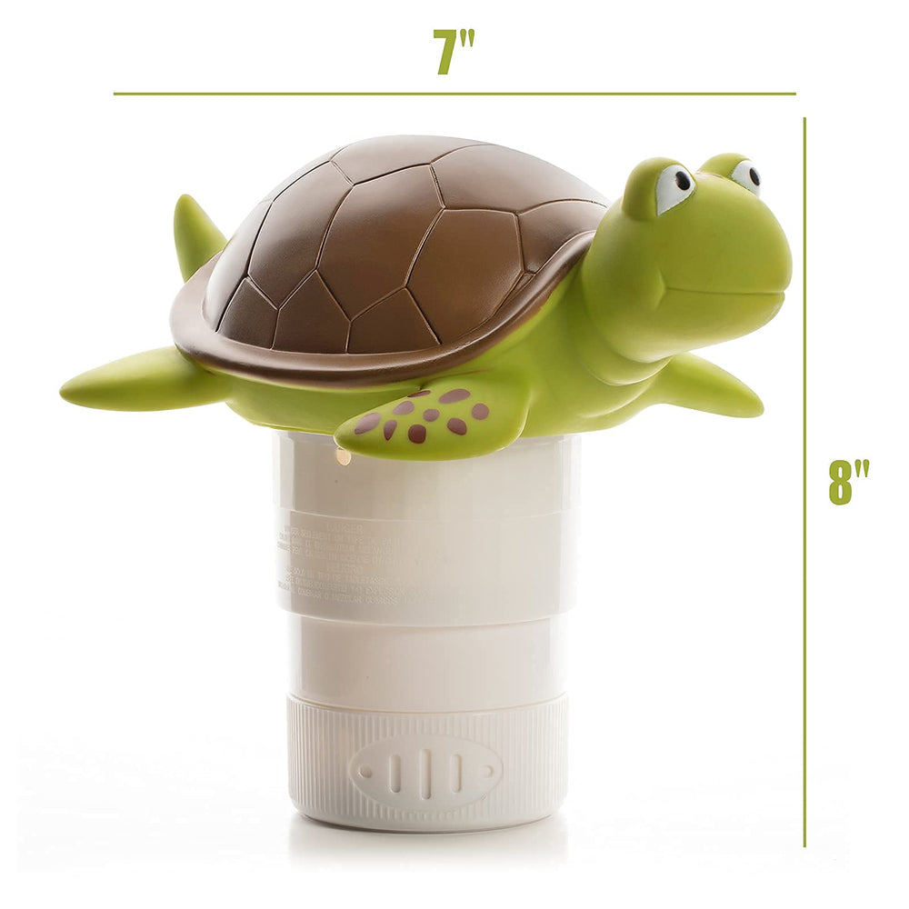 XY-WQ Chlorine Floater Turtle showing large capacity for tablets