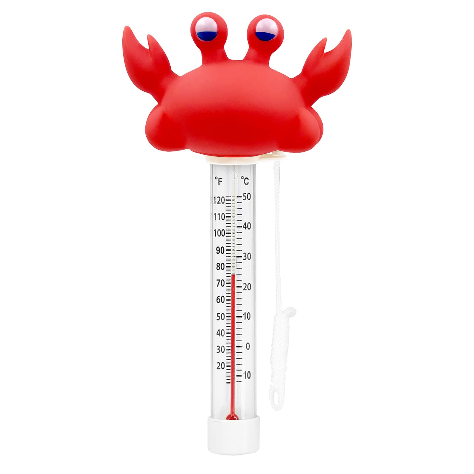 XY-WQ Crab Floating Pool Thermometer against a white background