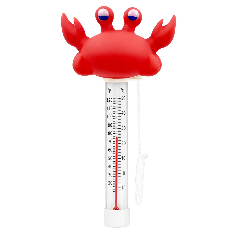 XY-WQ Crab Floating Pool Thermometer against a white background