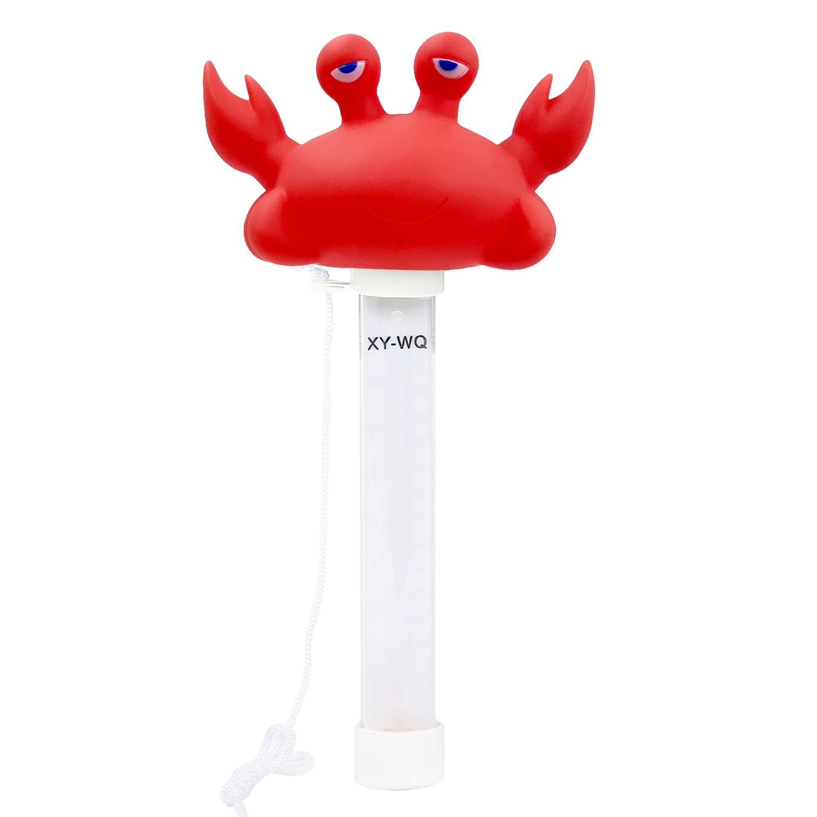 XY-WQ Crab Floating Pool Thermometer showing temperature reading