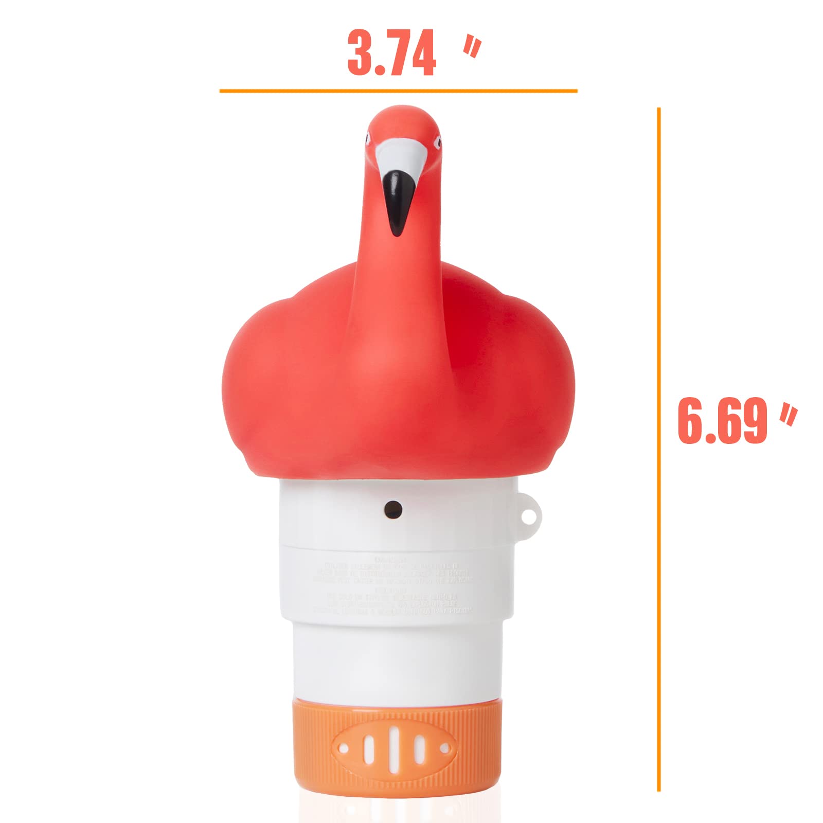 XY-WQ Flamingo Chlorine Floater on pool surface