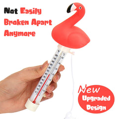 XY-WQ Flamingo Pool Thermometer in a swimming pool