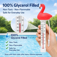 XY-WQ Flamingo Pool Thermometer large size close-up