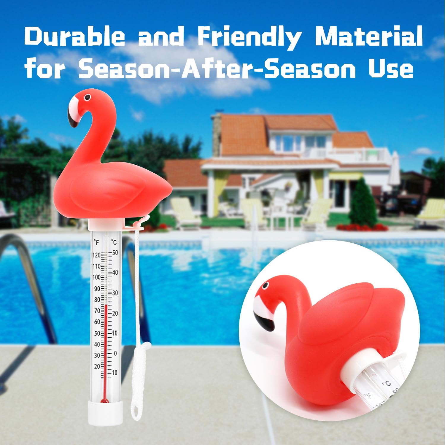 XY-WQ Flamingo Pool Thermometer packaging