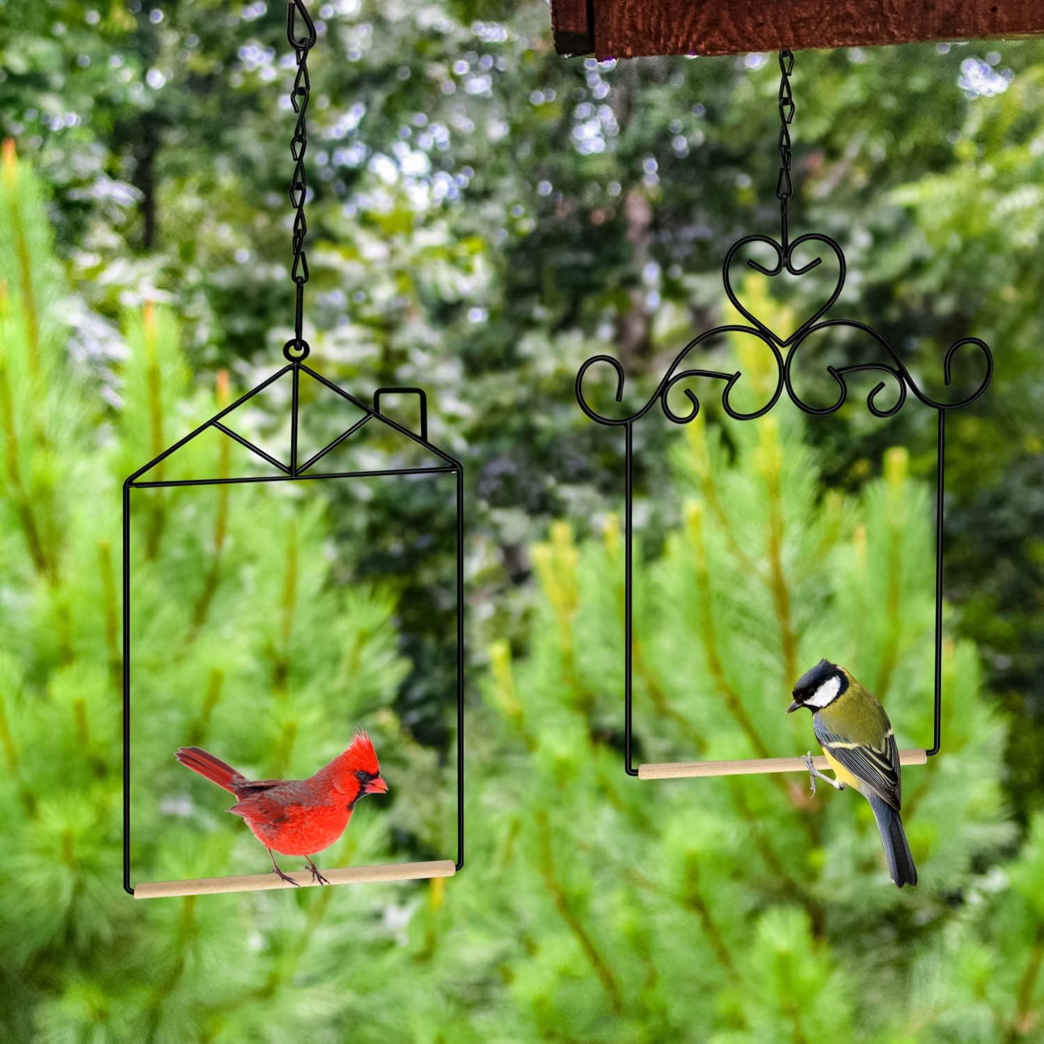 XYADX Hummingbird Swing set against a clear blue sky