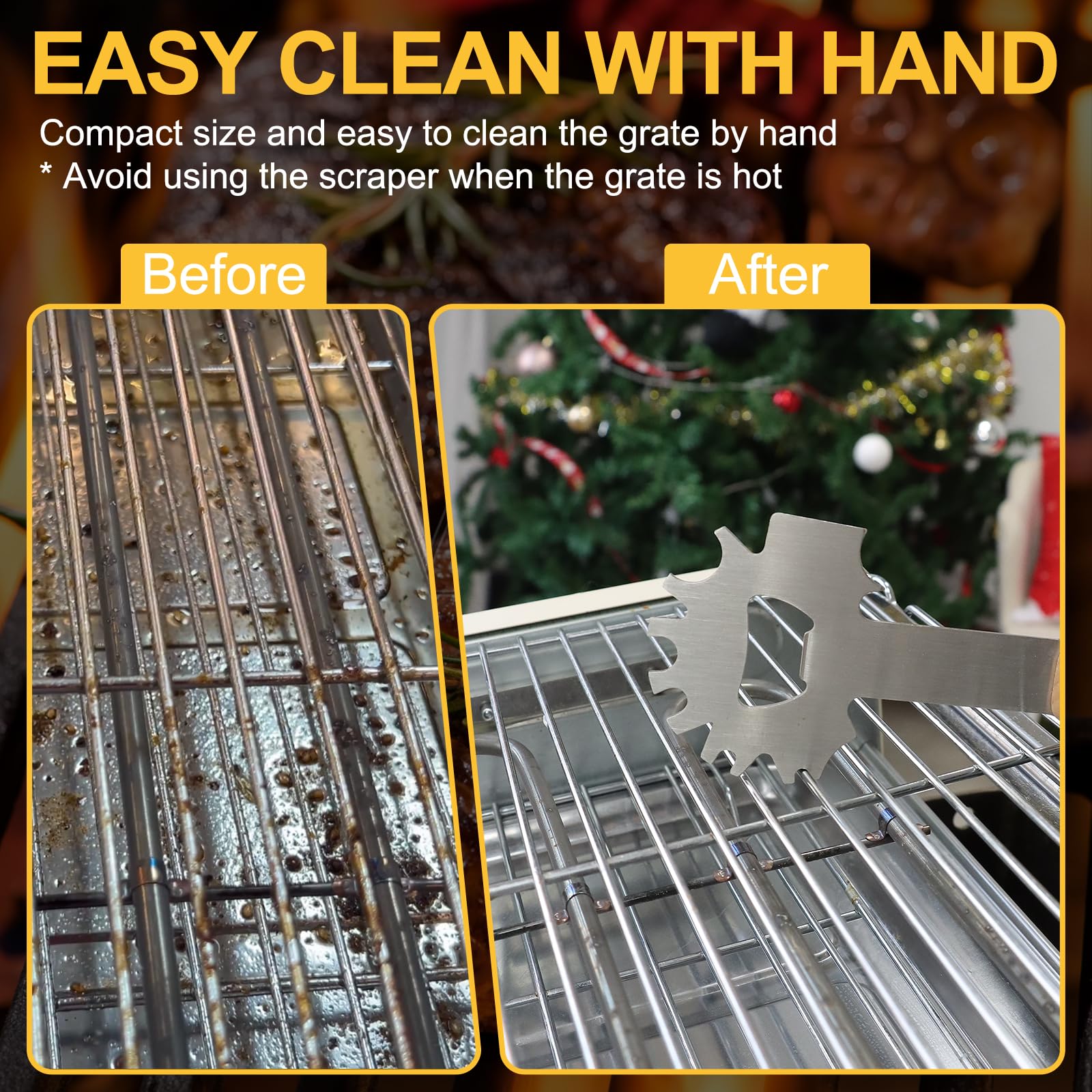 XYK BBQ Grill Scraper showing bristle-free design