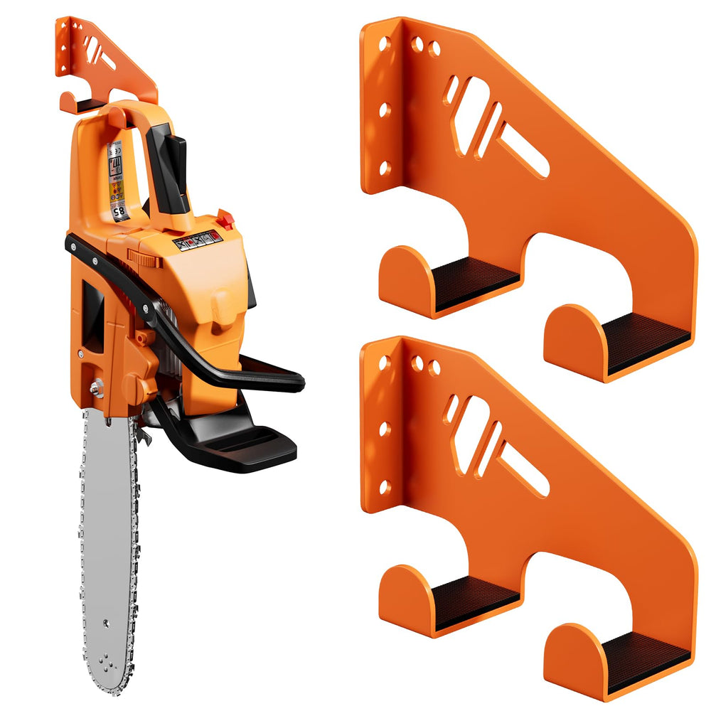 XZHXFX Chainsaw Hanger Wall Mount, Orange, front view