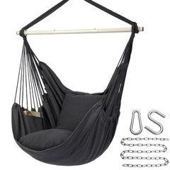 Y- STOP Hammock Chair dark grey with spreader bar