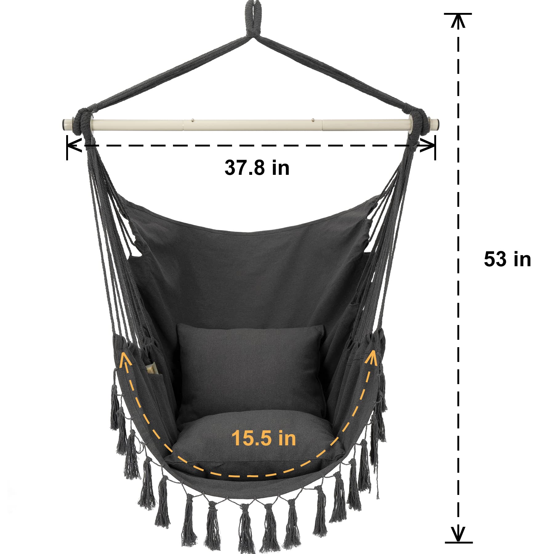 Y- STOP Hammock Chair installed outdoors in a garden
