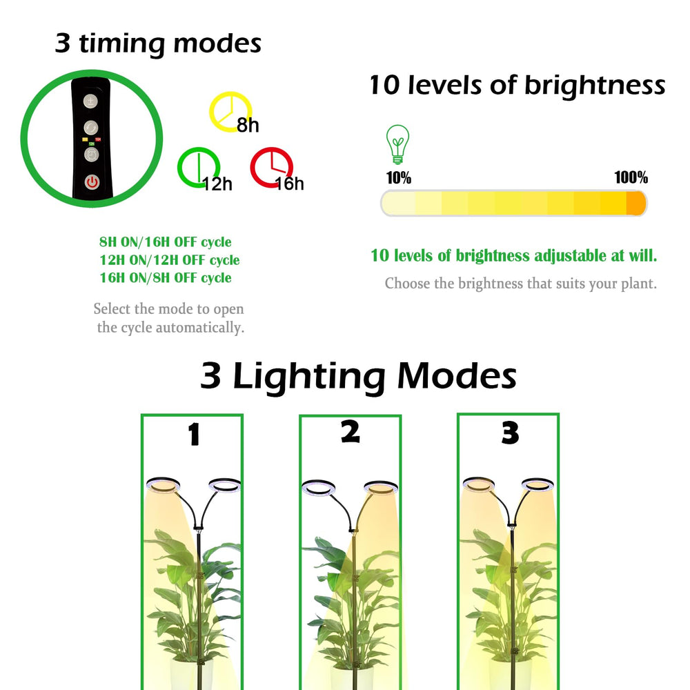 yadoker grow light with automatic timer feature