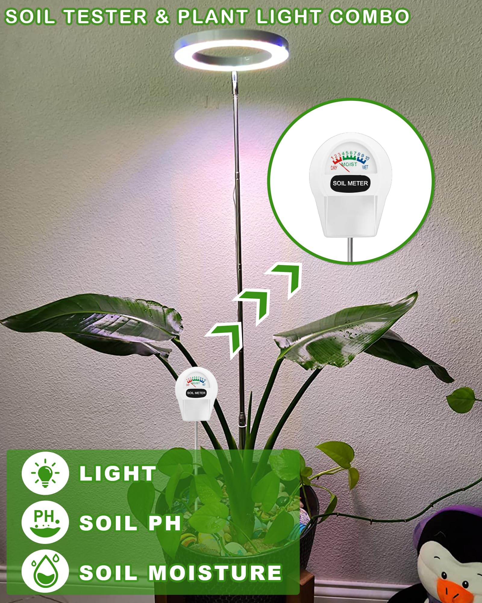 yadoker LED Growing Light showcasing full spectrum LED layout