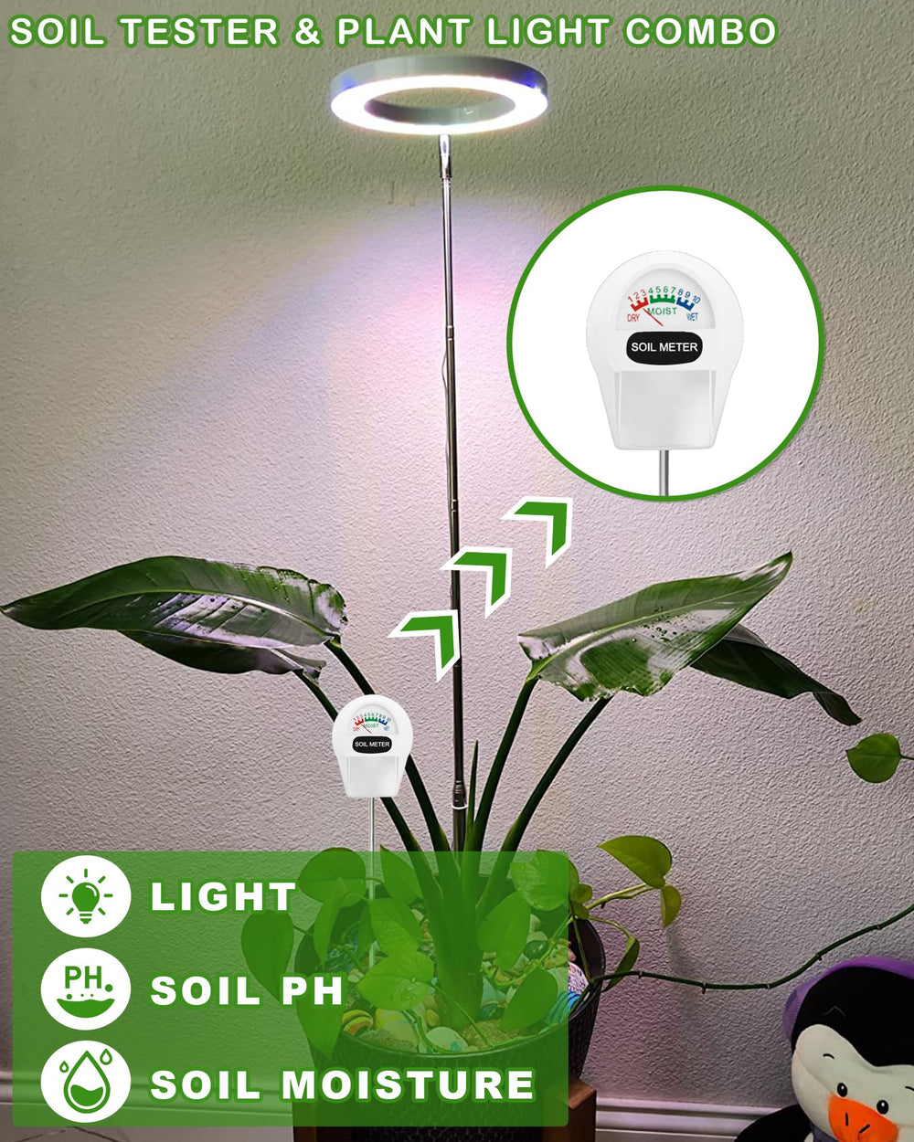 yadoker LED Growing Light showcasing full spectrum LED layout