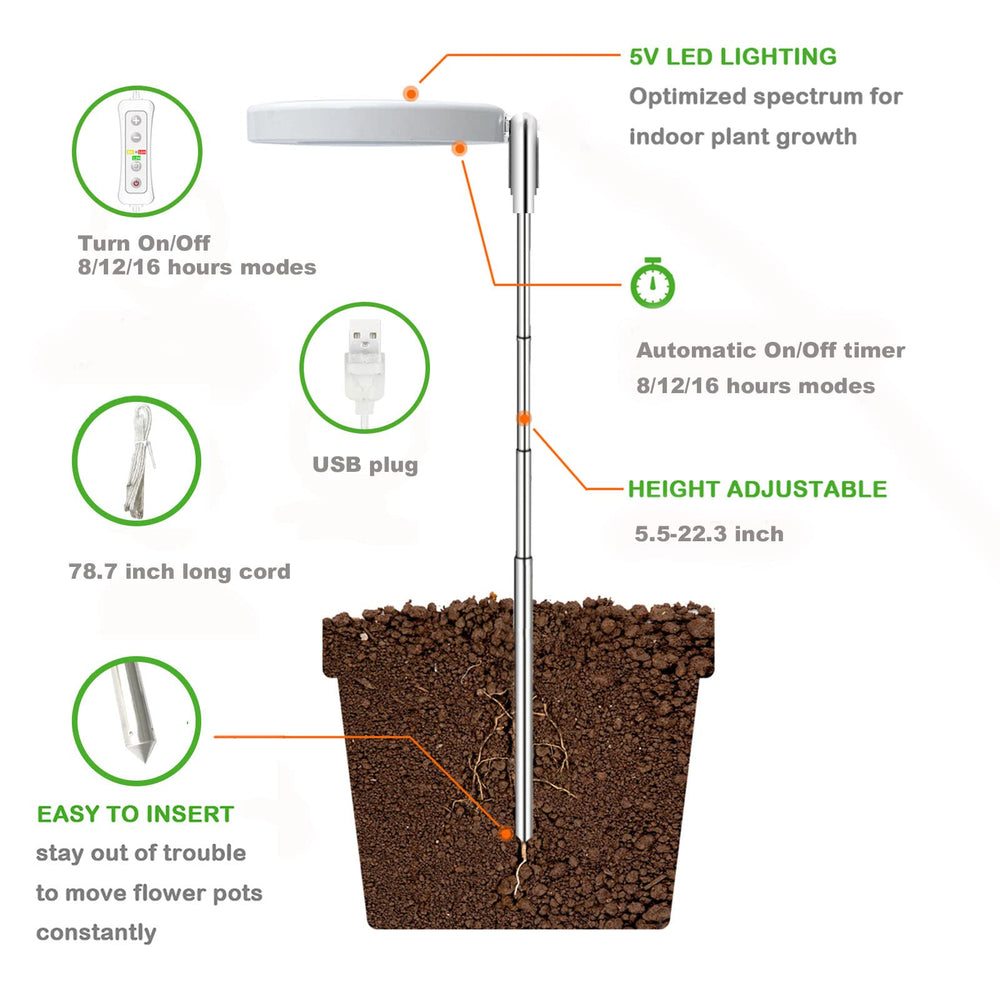 yadoker Plant Grow Light bulb with aluminum shell