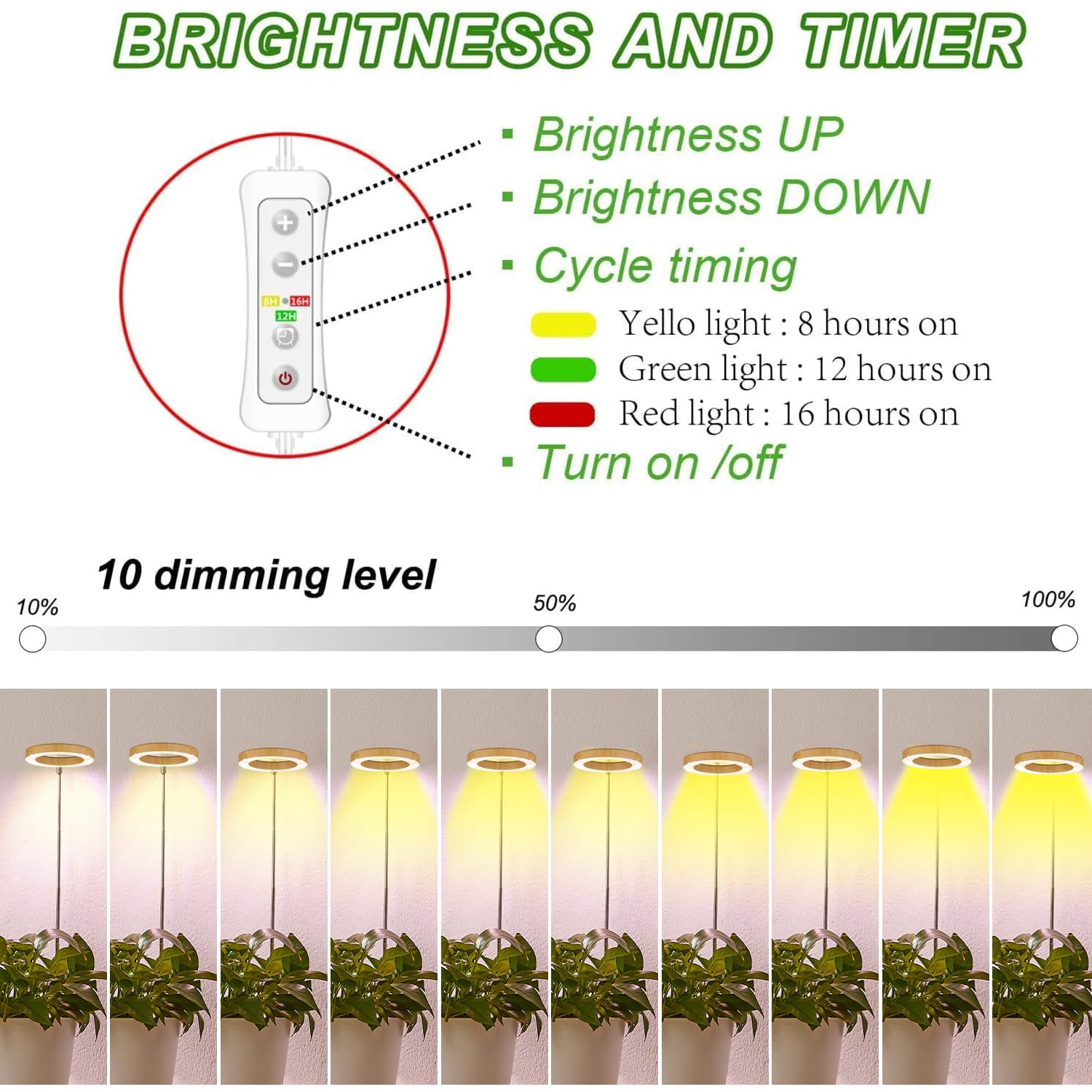 yadoker Plant Grow Light in a home office setup