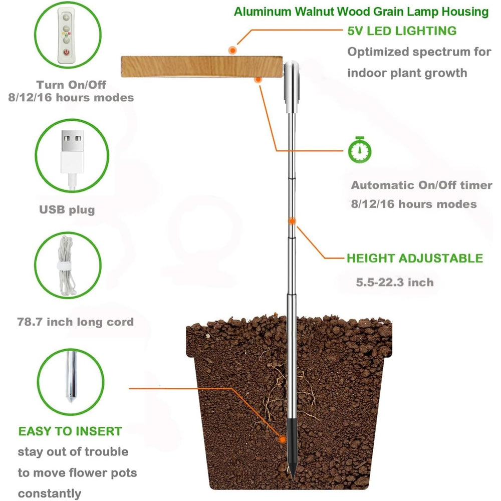 yadoker Plant Grow Light with automatic timer settings