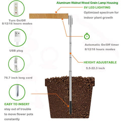 yadoker Plant Grow Light with automatic timer settings