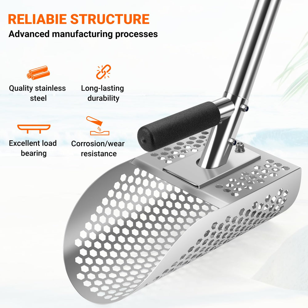 Yaheeda Long Handle Sand Scoop with shovel displayed in packaging