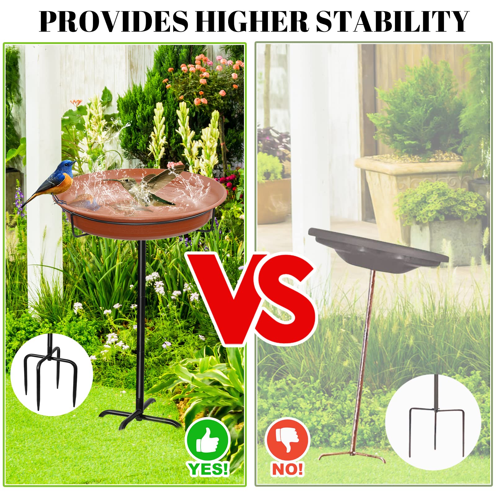 YALINKA bird feeder bowl with water and birds