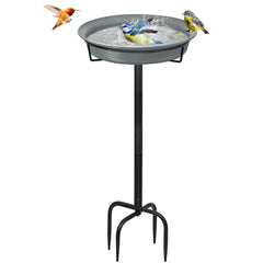 YALINKA Freestanding Birdbath Bowl grey model front view