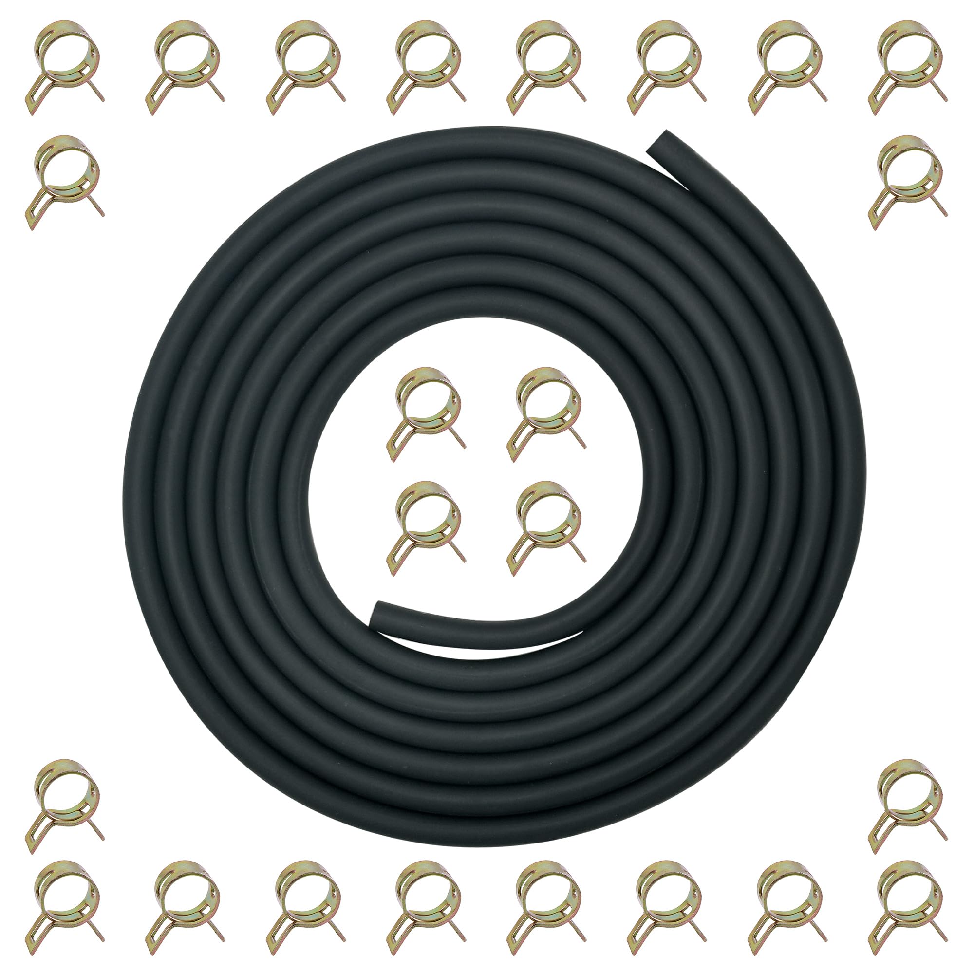 YAMAKATO 10 Feet Fuel Line Hose, black color, front view