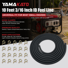 YAMAKATO Fuel Line Hose installed on a lawn mower