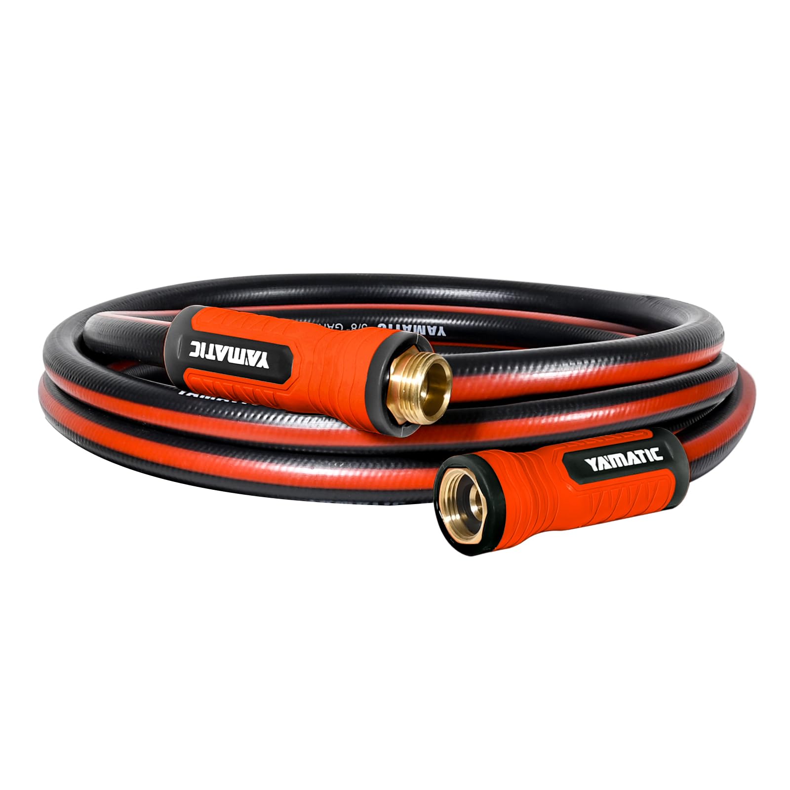 YAMATIC 15ft garden hose with swivel handle and brass fittings