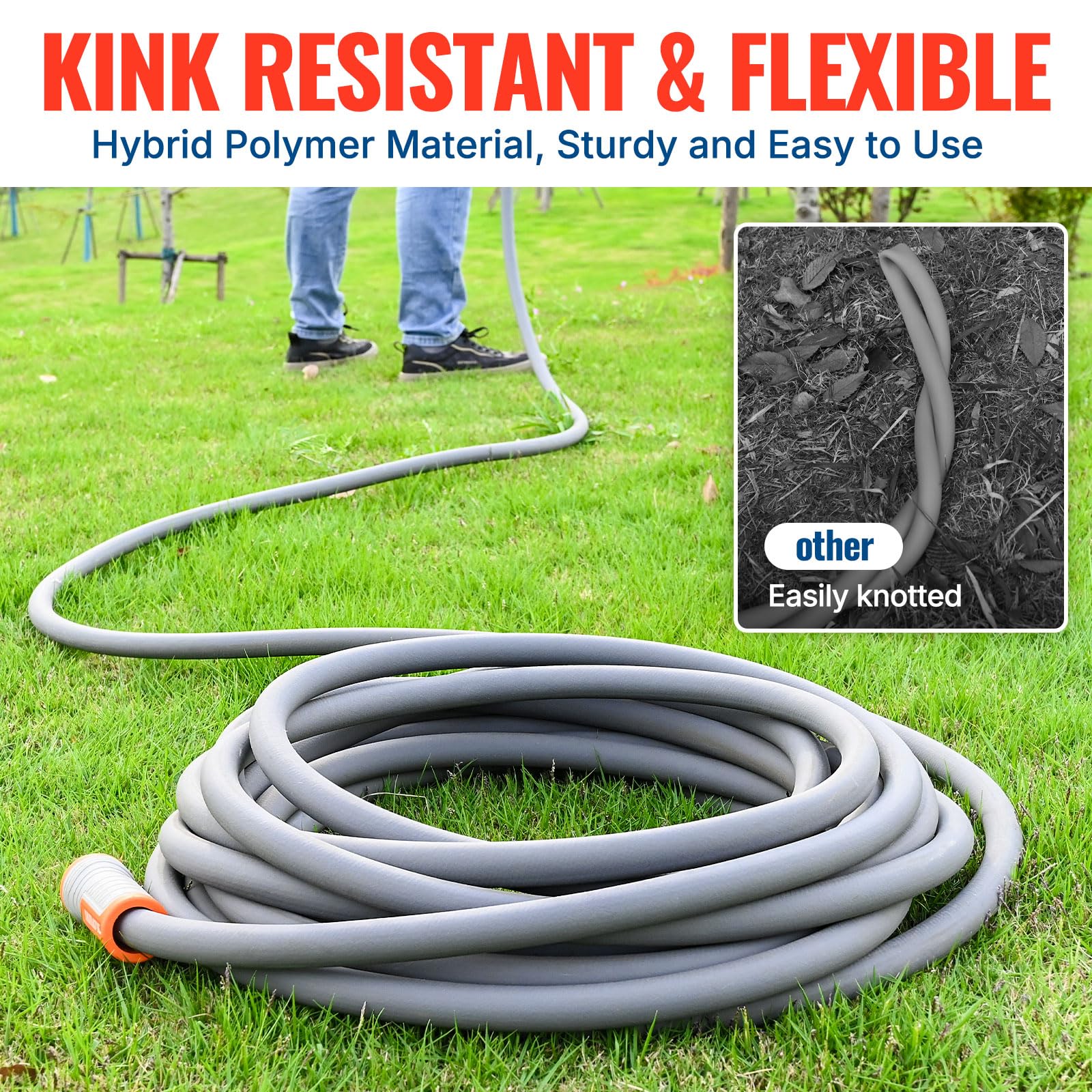 YAMATIC garden hose coiled and stored neatly